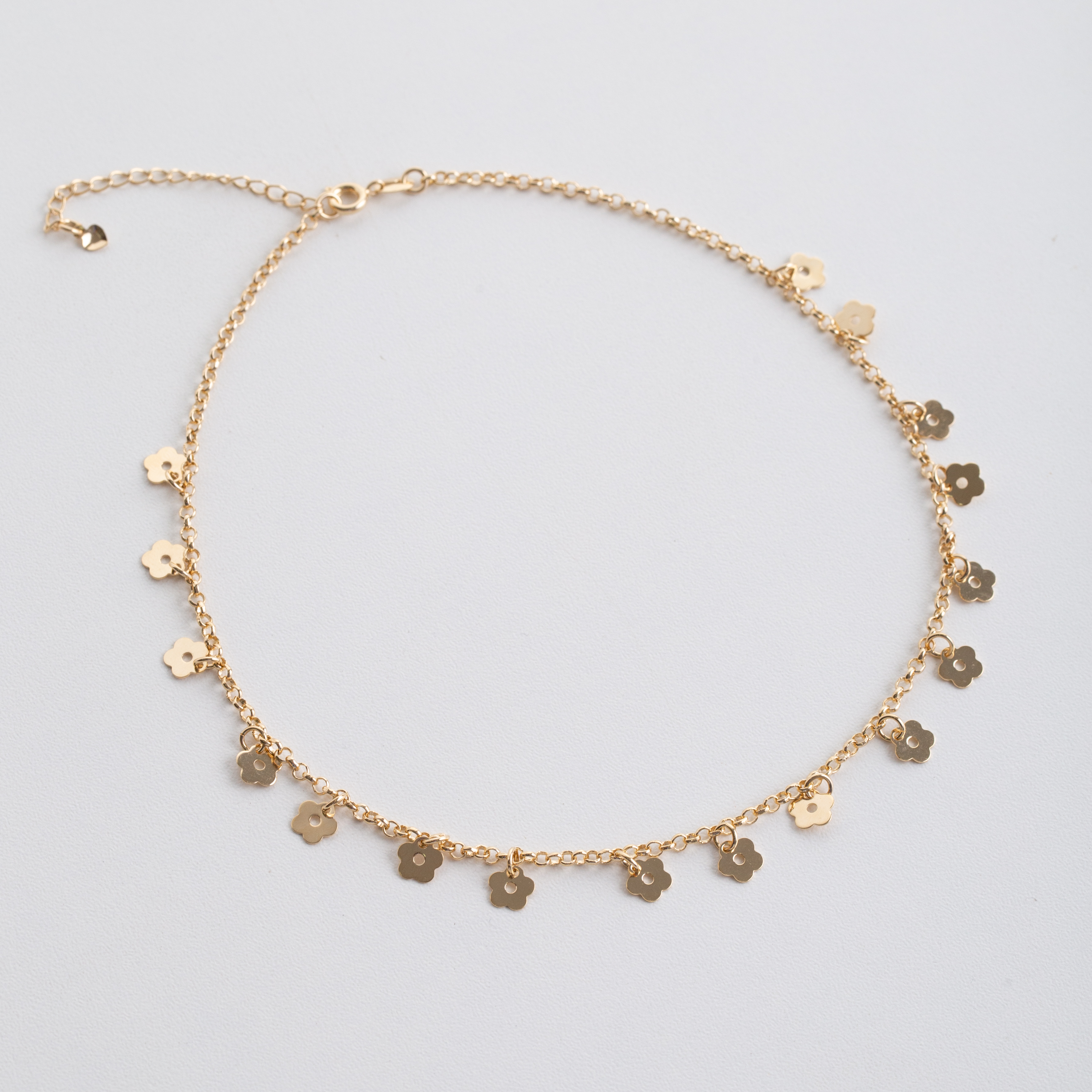 18768 Chain Flowers Charms 14"